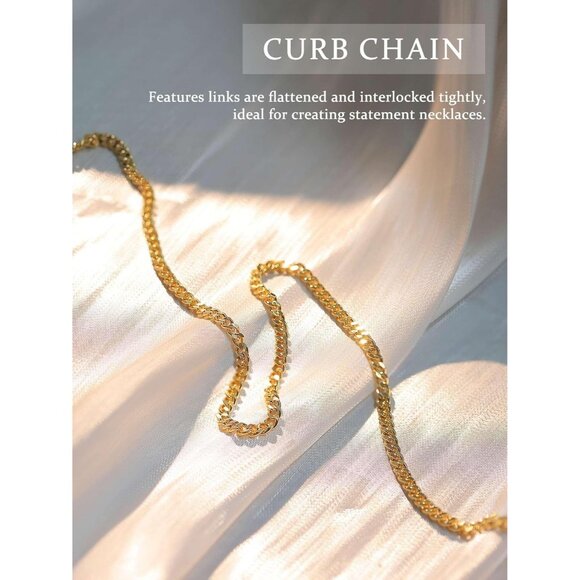 14K Gold Cuban Chain Plated 925 Silver Chain Necklace 14-20 Dainty Choker Women - Picture 2 of 7